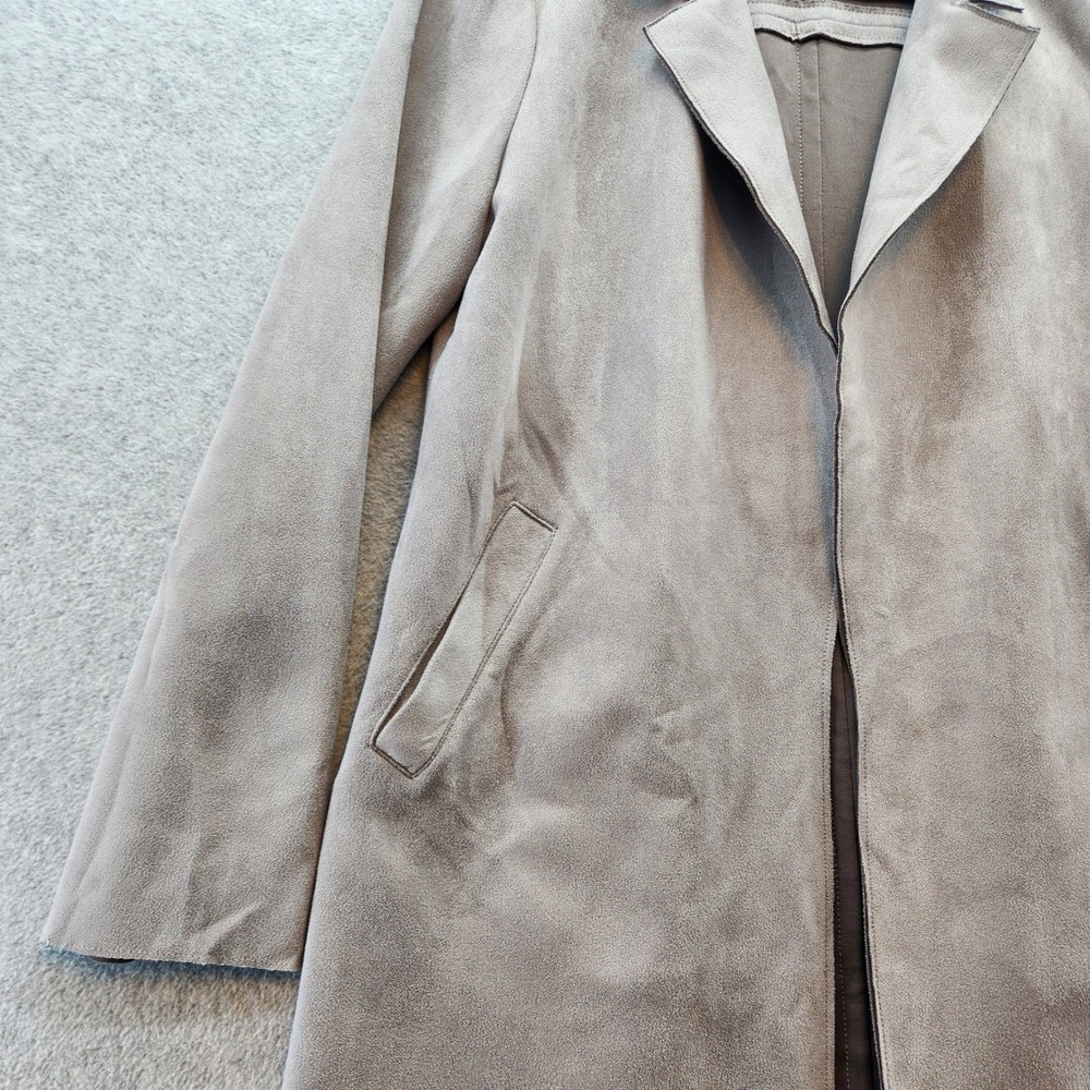 Potter's Pot Womens Open Front Coat Jacket, Drape Lightweight, Gray, Career - Picture 3 of 11